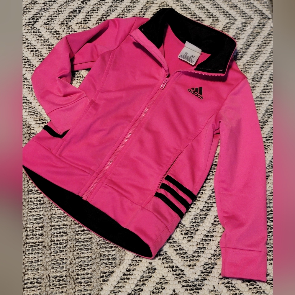 Adidas Toddler 3T Hot Pink with Classic Black Stripe